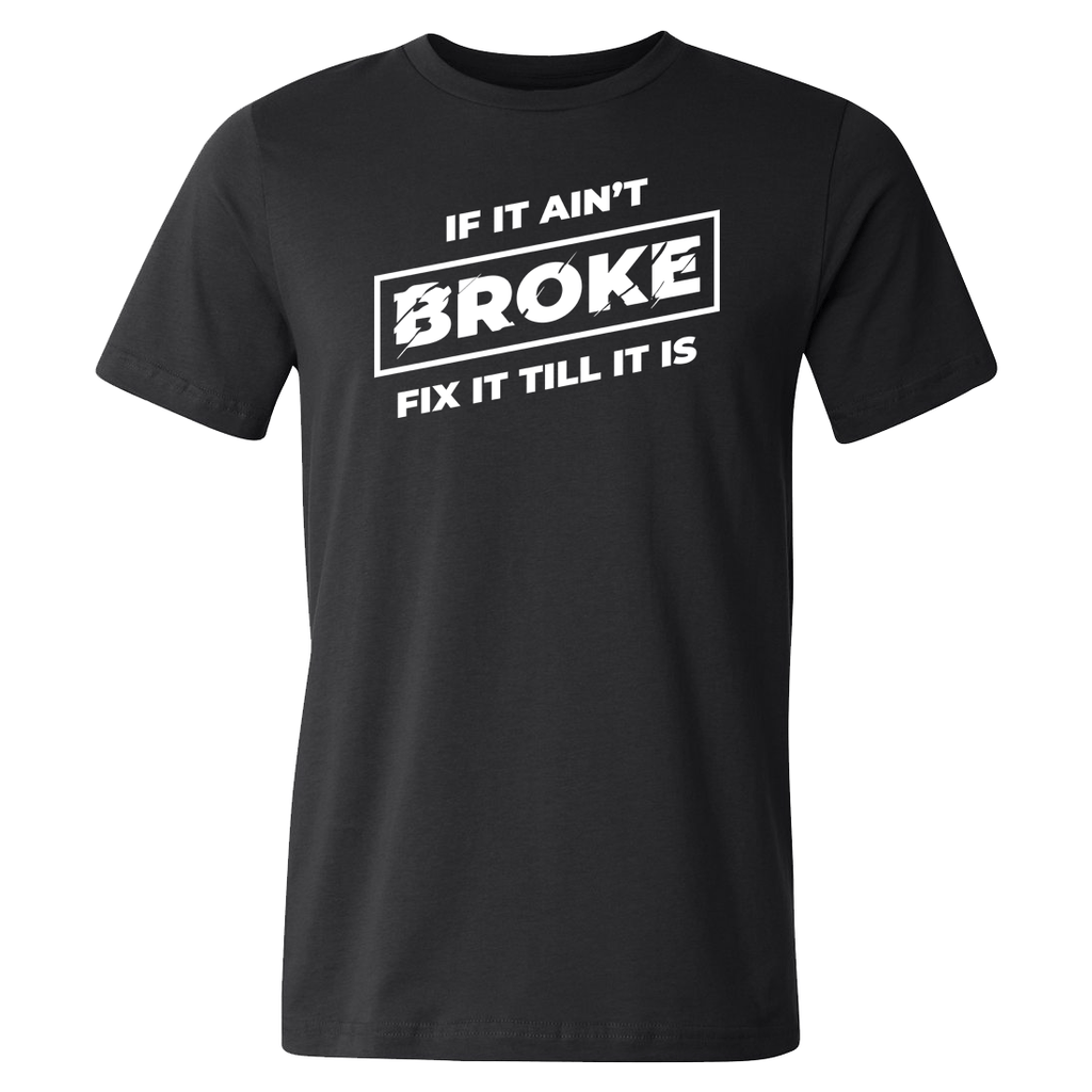 Mens If It Aint Broke Its About To Be T Shirt Funny Bad Kitten Quote Joke  Tee For Guys (Light Heather Grey - BROKE) - S Graphic Tees 