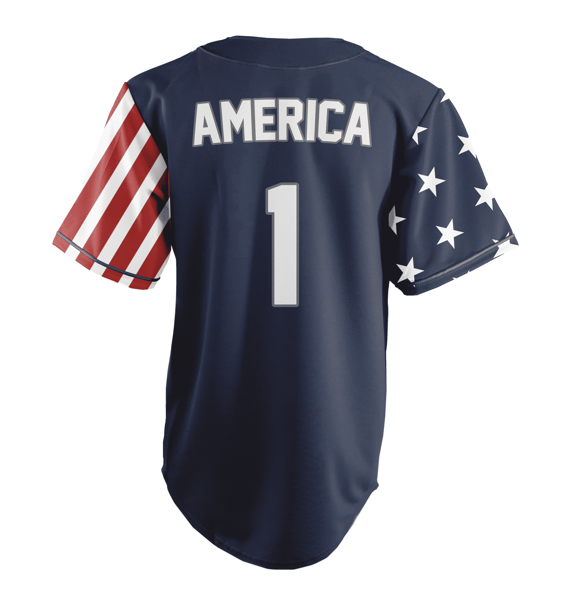 Blue America #1 Baseball Jersey - Greater Half