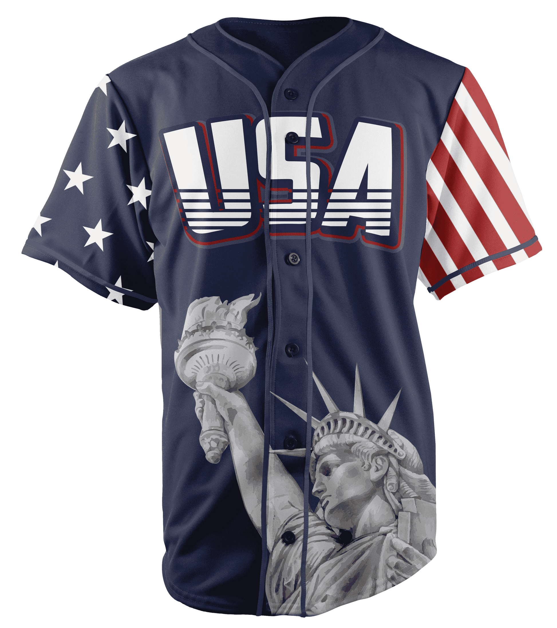 Blue America #1 Baseball Jersey - Greater Half