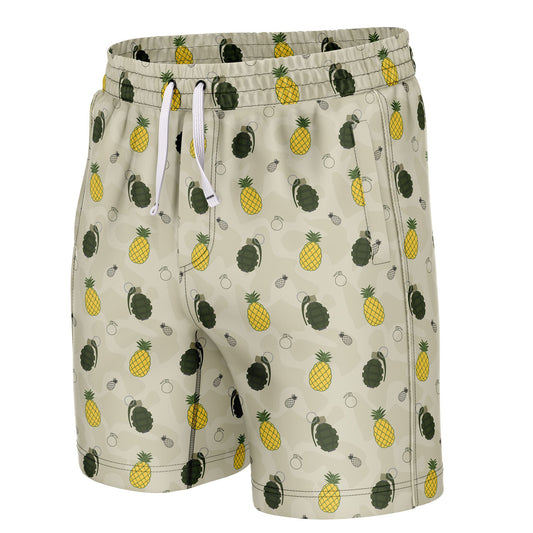 Classic Pineapples and Grenades Swim Trunks