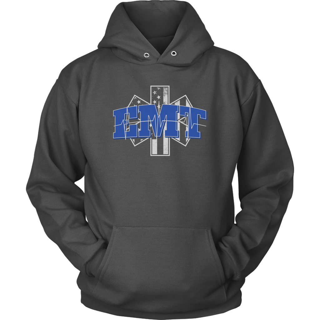 Star of Life EKG Heartbeat Line EMT Unisex Hoodie