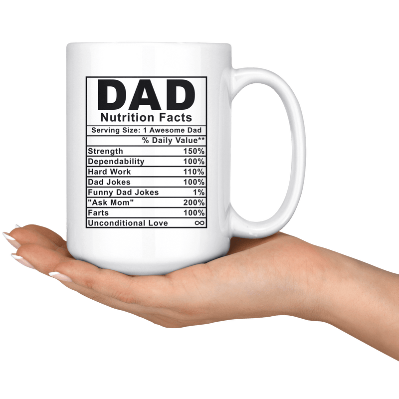 Dad Nutritional Facts Funny Gifts For Dad