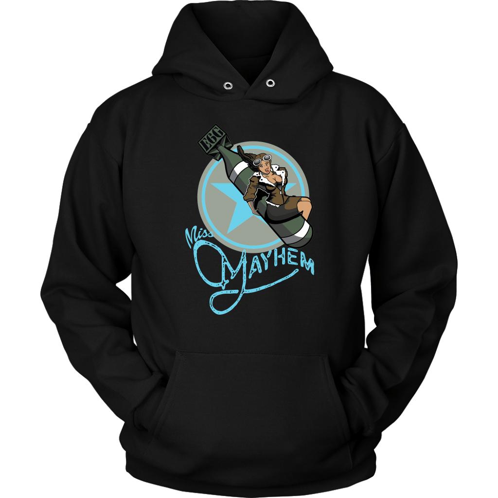 Miss Mayhem Nose Art Unisex Hoodie