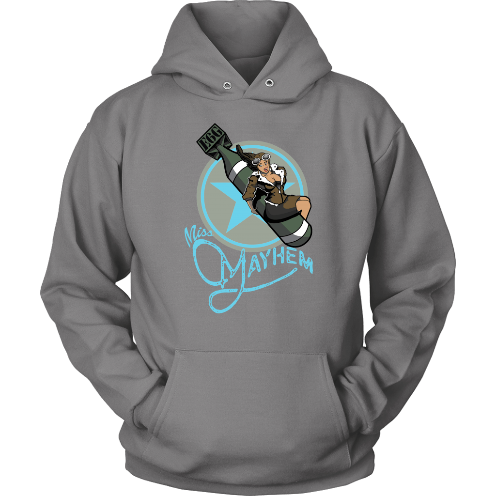 Miss Mayhem Nose Art Unisex Hoodie